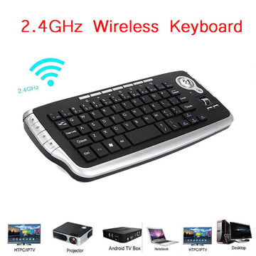 2.4G Wireless Trackball Keyboard for Smart PC TV Box, 78 Keys 1200 DPI - Imported from UK